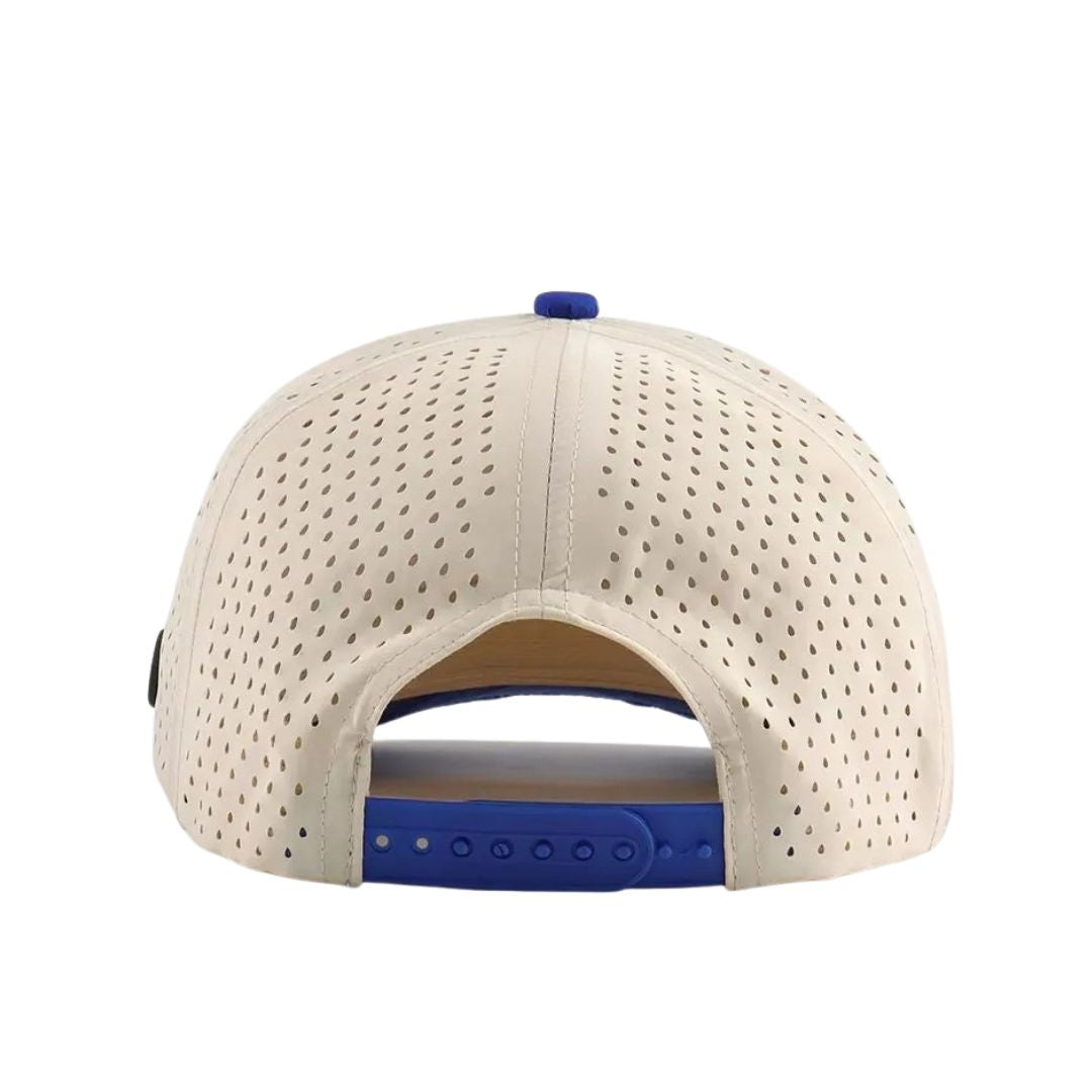 Custom Two-Tone Perforated Golf Cap with PVC Logo Patch