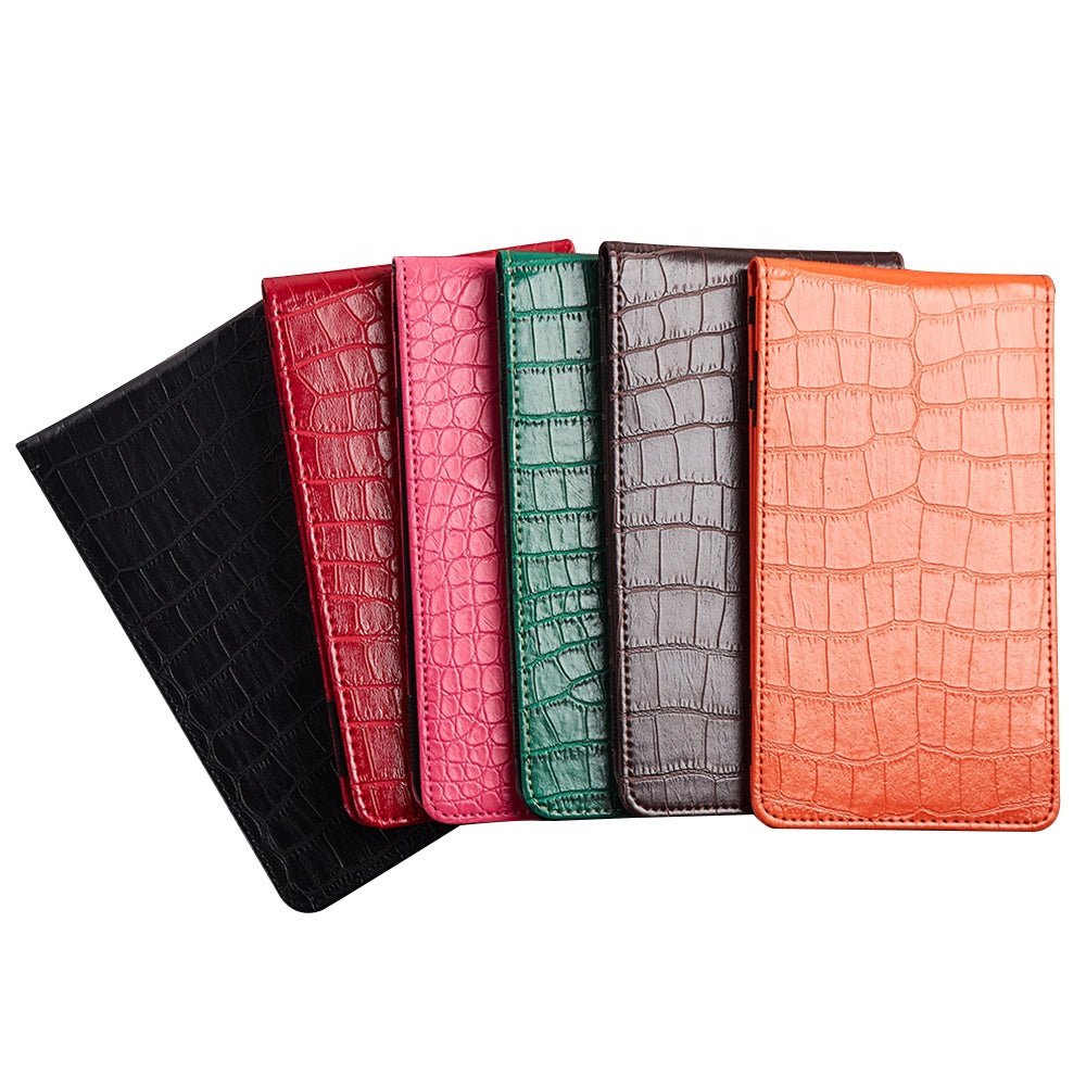 Golf scorecard holder available in 6 colors black red pink green grey orange fan display
