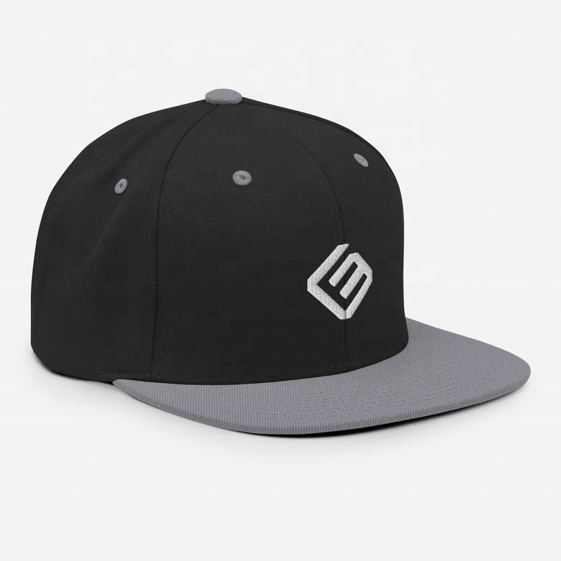Custom Two-Tone Snapback Golf Hat OEM Embroidery Logo