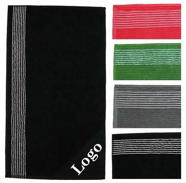 Custom Logo Stripe Golf Towel Cotton Waffle Texture OEM Personalized Bag Towel