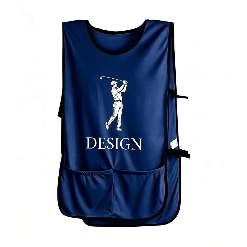 Golfer print caddie bib sublimation custom print process