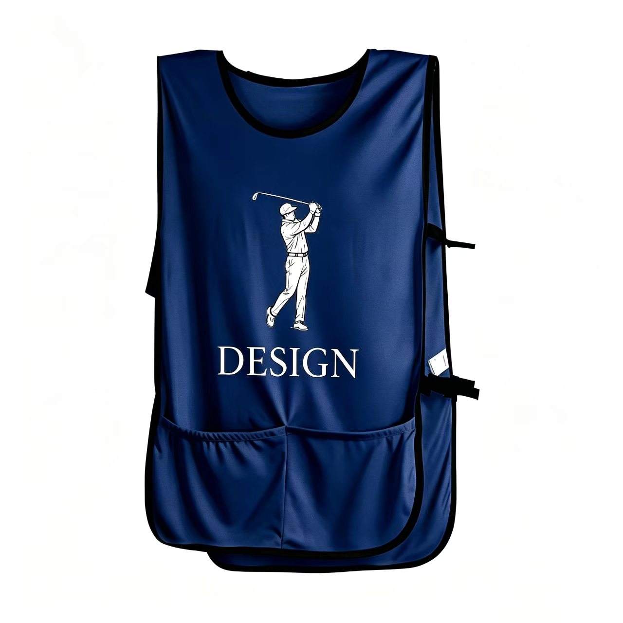 Golfer print caddie bib sublimation custom print process