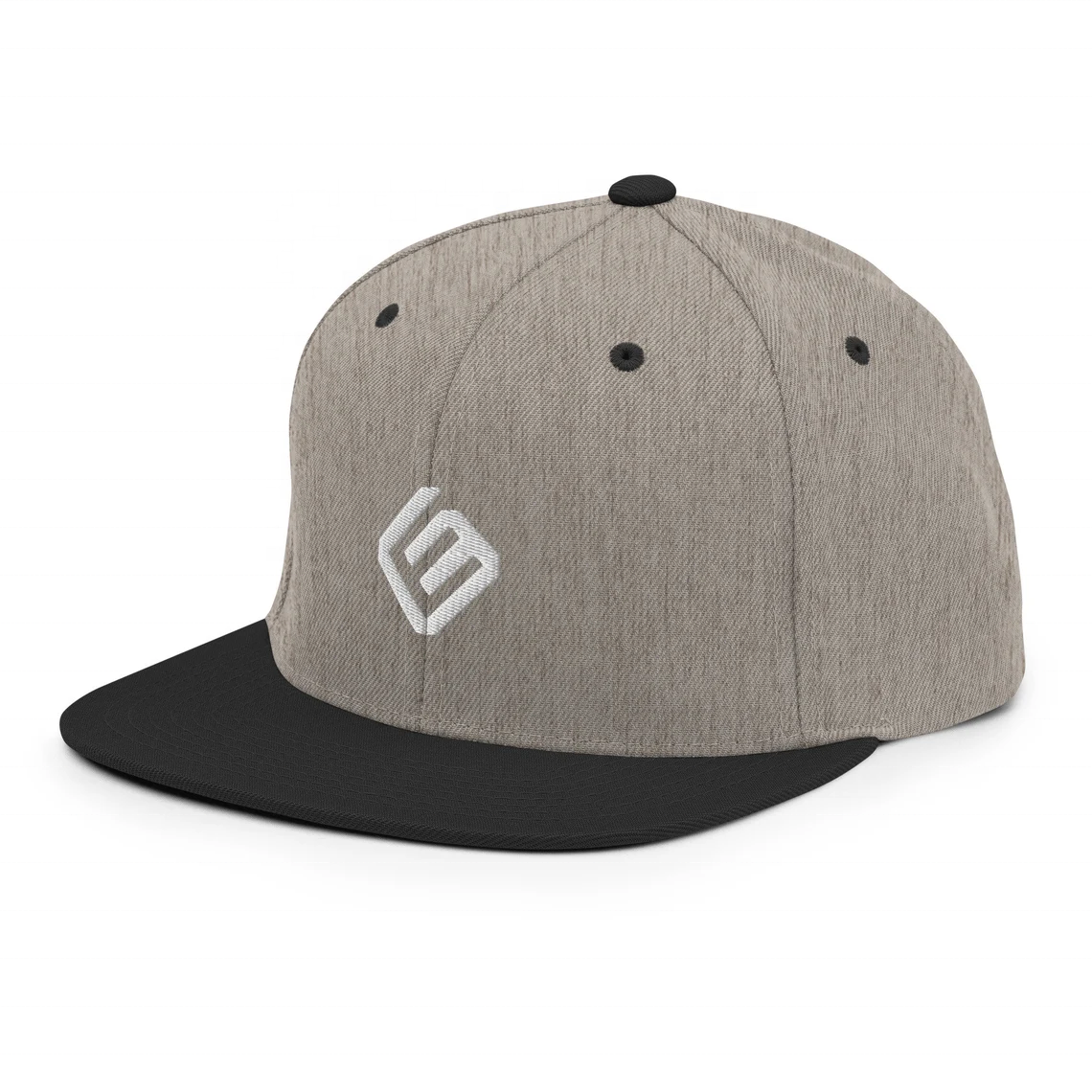 Custom Two-Tone Snapback Golf Hat OEM Embroidery Logo