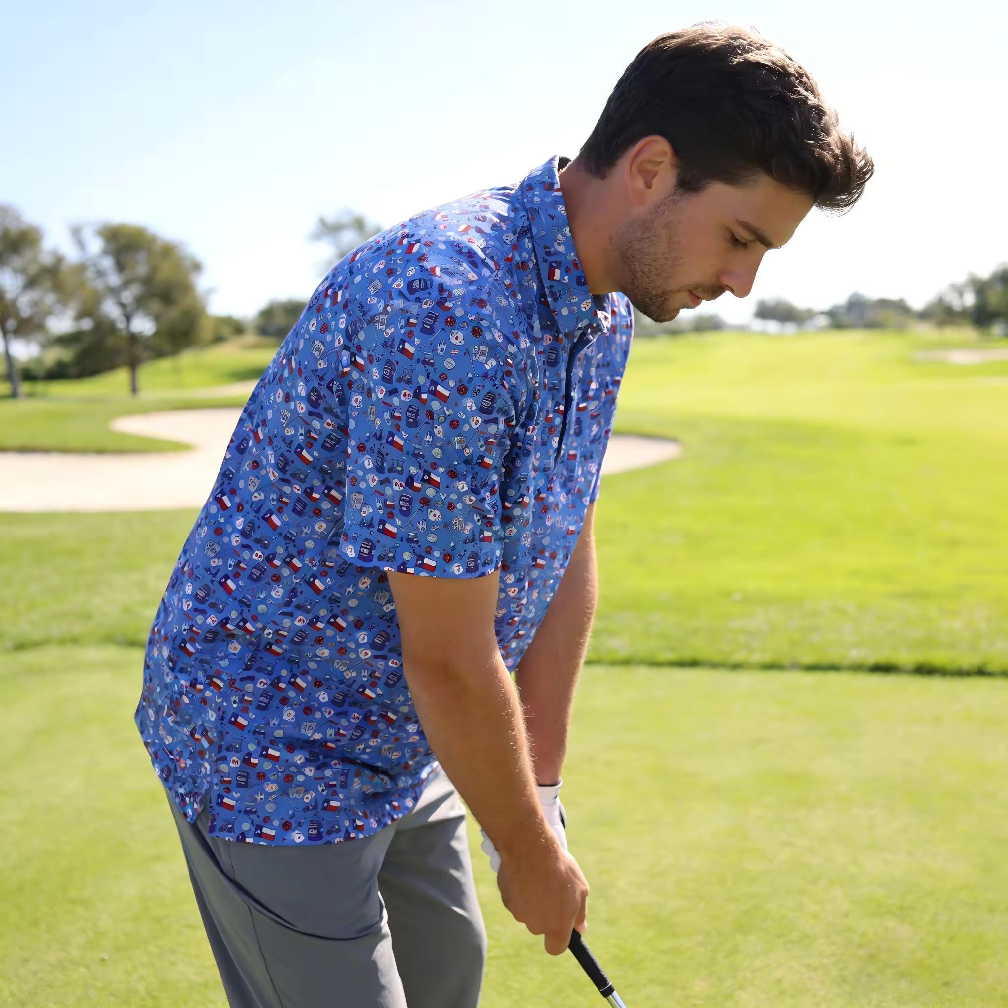 Men's wholesale golf polo shirts performance