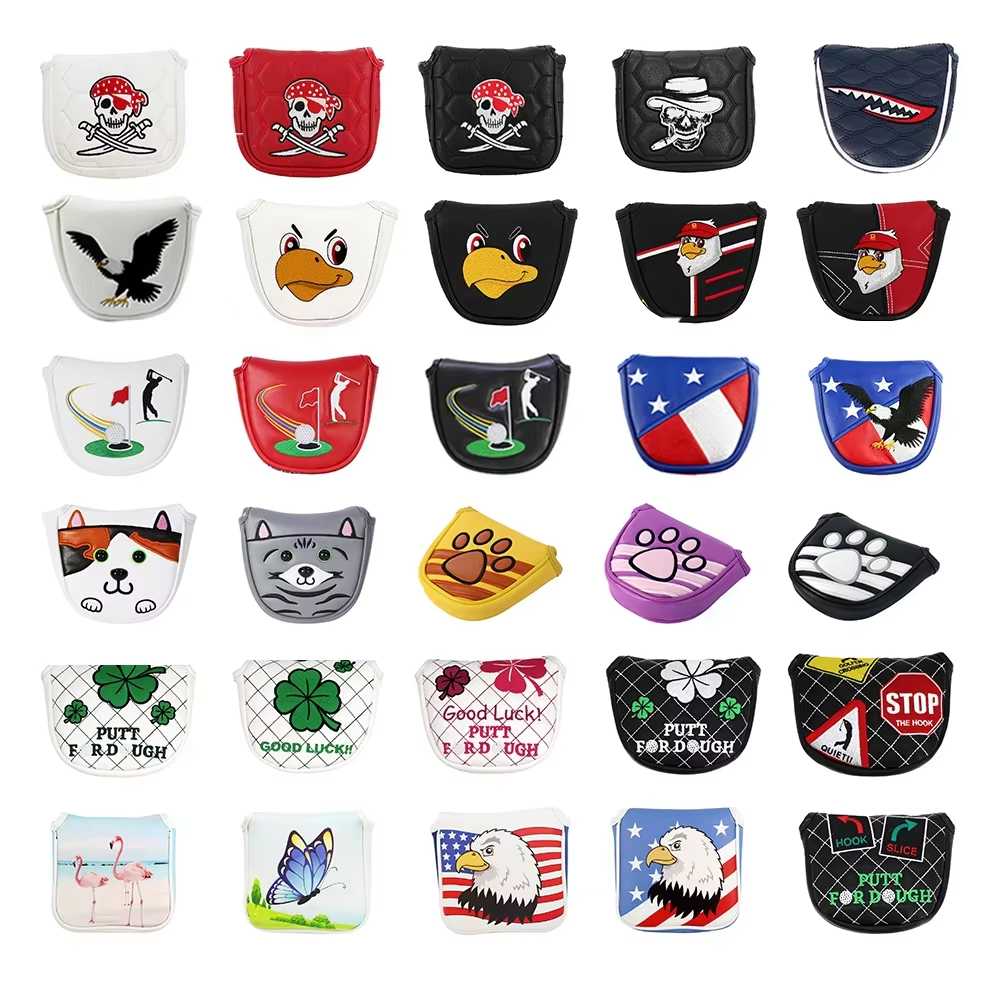 Wholesale golf blade putter headcovers — USA, eagle, clover, novelty designs
