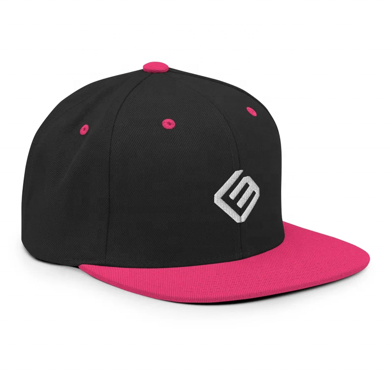 Custom Two-Tone Snapback Golf Hat OEM Embroidery Logo